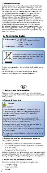 Preview for 3 page of Viessmann 6366 Operation Manual