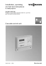 Viessmann Cascade control unit Installation, Operating And Service Instructions preview