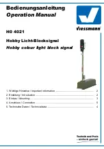 Preview for 1 page of Viessmann H0 4021 Operation Manual