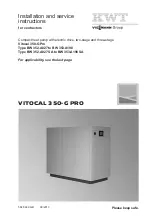 Viessmann KWT Vitocal 350-G Pro BW 352.A027 Installation And Service Instructions For Contractors предпросмотр