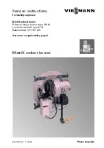 Viessmann MatriX radiant burner Service Instructions Manual preview