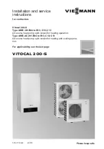 Viessmann Vitocal 200-S Installation And Service Instructions Manual предпросмотр