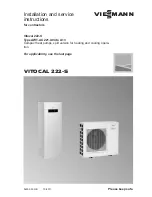 Viessmann Vitocal 222-S Installation And Service Instructions Manual preview