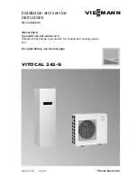 Предварительный просмотр 1 страницы Viessmann Vitocal 242-S Installation And Service Instructions Manual