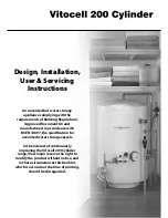 Preview for 1 page of Viessmann Vitocell 200 Cylinder Design, Installation, User & Servicing Instructions