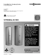 Viessmann Vitocell-B 100 CVB Series Installation Instructions Manual preview