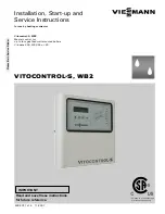 Preview for 1 page of Viessmann Vitocontrol-S, WB2 Installation, Start-Up And Service Instructions Manual