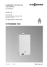 Предварительный просмотр 1 страницы Viessmann Vitodens 100 Series Installation And Service Instructions Manual