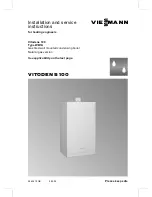 Preview for 1 page of Viessmann Vitodens 100 Installation And Service Instructions Manual