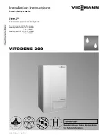 Viessmann VITODENS 200 WB2 Series Installation Instructions Manual preview