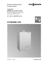 Viessmann VITODENS 200 Service Instructions Manual preview