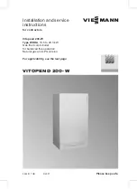 Preview for 1 page of Viessmann VITOPEND 200 Installation And Service Instructions For Contractors