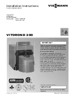 Viessmann VITOROND 200 VD2A-125 Installation Instructions Manual preview