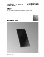 Preview for 1 page of Viessmann Vitosol 100 Installation Instructions Manual