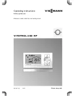 Preview for 1 page of Viessmann VITOTROL 200 RF Operating Instructions Manual