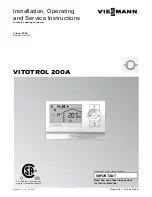 Viessmann VITOTROL 200A Installation, Operating And Service Instructions preview