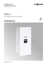 Viessmann Vitotron 100 Series Installation And Operating Instructions Manual preview