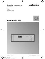 Viessmann VITOTRONIC 100 Operating Instructions Manual preview