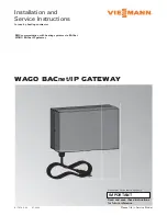 Viessmann WAGO BACnet/IP Installation And Service Instructions Manual preview