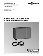 Viessmann WAGO MB/RTU gateway Installation And Service Instructions Manual preview