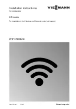 Preview for 1 page of Viessmann WiFi module Installation Instructions Manual