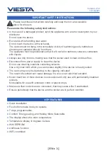 Preview for 3 page of Viesta TH12WFW User Manual