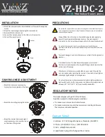 Preview for 2 page of View Z VZ-HDC-2 Quick Start Manual