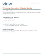 View Window Controller Checks Manual предпросмотр