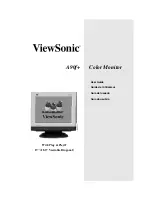 Предварительный просмотр 1 страницы ViewSonic A90 - 19" CRT Display User Manual