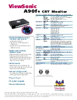 Preview for 2 page of ViewSonic A90f Specifications