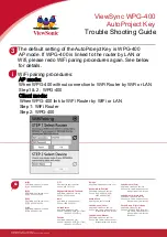 Preview for 2 page of ViewSonic AutoProject Key WPG-400 Troubleshooting Manual