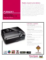 ViewSonic BRILLIANTCOLOR PJD6241 Specification Sheet предпросмотр