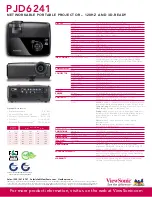 Preview for 2 page of ViewSonic BRILLIANTCOLOR PJD6241 Specification Sheet