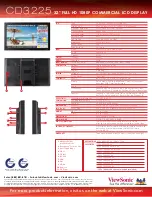 Preview for 2 page of ViewSonic CD3225 Specifications