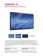 Предварительный просмотр 1 страницы ViewSonic CDE7051-TL Brochure & Specs