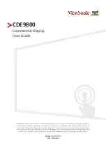 Preview for 1 page of ViewSonic CDE9800 User Manual
