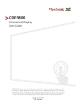 Предварительный просмотр 1 страницы ViewSonic CDE9800 User Manual