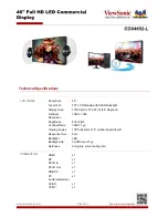 Preview for 5 page of ViewSonic CDX4652-L User Manual