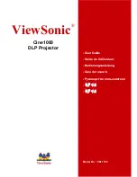 ViewSonic CINE1000 - DLP Home Theater Projector User Manual предпросмотр