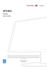 Предварительный просмотр 1 страницы ViewSonic ColorPro VP2456 User Manual