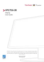 Предварительный просмотр 1 страницы ViewSonic ColorPro VP2756-2K User Manual