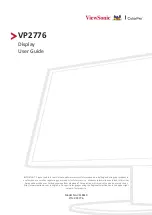 Preview for 1 page of ViewSonic ColorPro VP2776 User Manual