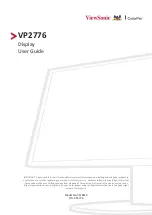 Предварительный просмотр 1 страницы ViewSonic ColorPro VP2776 User Manual