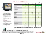 Предварительный просмотр 1 страницы ViewSonic CRT Monitors Specification Sheet