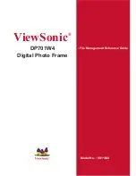 Предварительный просмотр 1 страницы ViewSonic DP701W4 Reference Manual