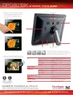 Preview for 2 page of ViewSonic DPG801BK Specifications