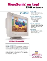 Preview for 1 page of ViewSonic E40 Specifications