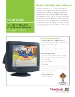 Предварительный просмотр 1 страницы ViewSonic E50 - 15" CRT Display Specification