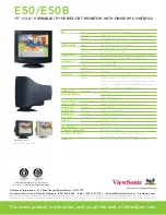 Предварительный просмотр 2 страницы ViewSonic E50 - 15" CRT Display Specification