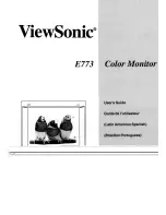 ViewSonic E773 User Manual preview